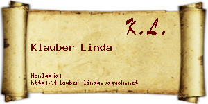 Klauber Linda névjegykártya